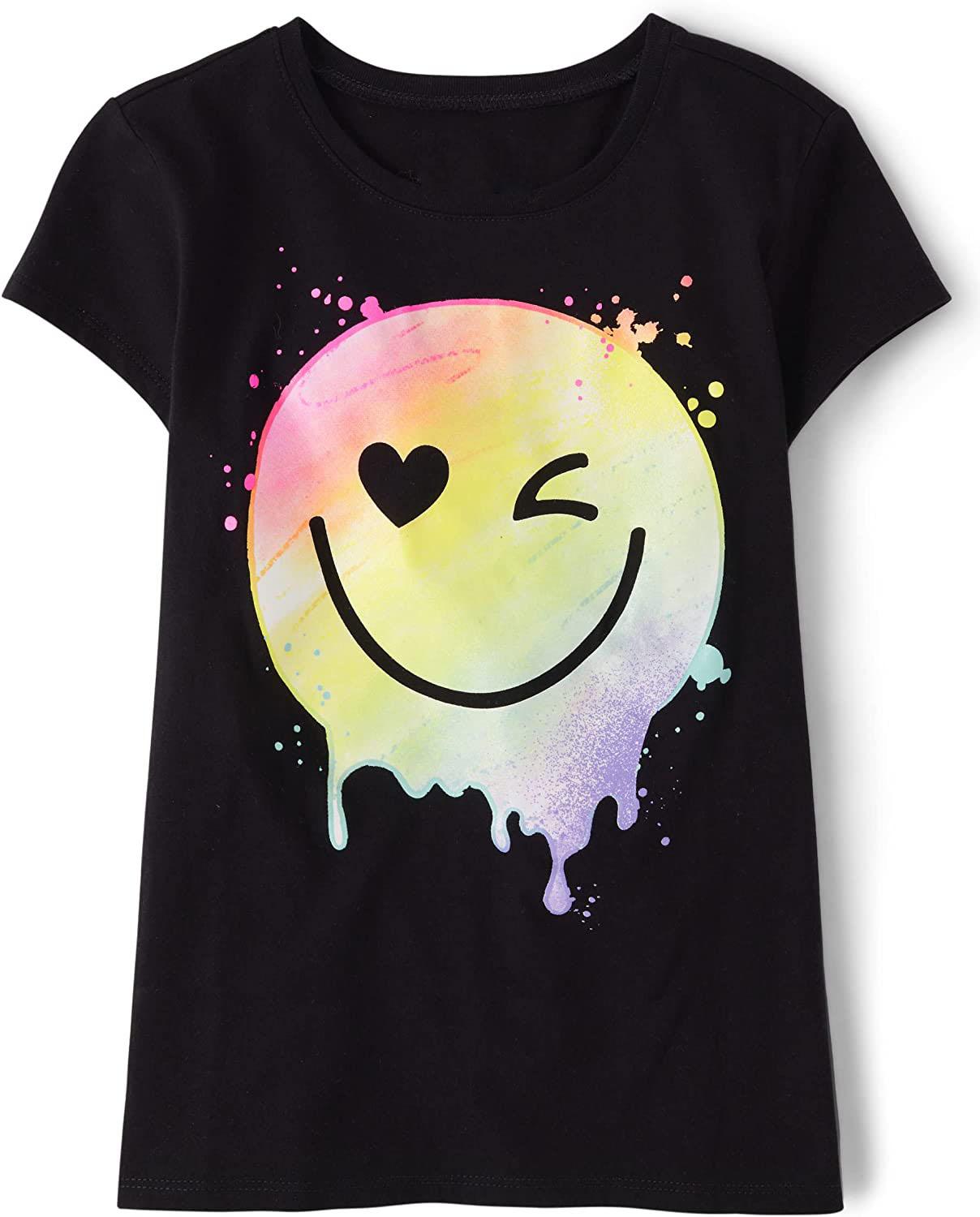 

Детская футболка с принтом единорогов для девочек от 1 до 13 лет. Футболка с короткими рукавами и рисунком для девочек от 1 до 13 лет. Черная футболка от 1 до 13 лет. 6T(130)