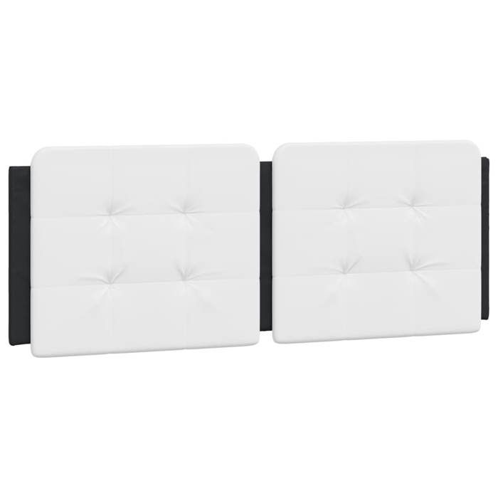 VidaXL Coussin de Tête de Lit, Oreiller Rembourré de Tête de Lit, Accessoire de Lit de Chambre à Coucher Intérieur, Blanc et 374864