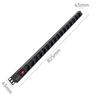 Qoltec Aluminum PDU Power Strip for 10'' RACK | 1U | 16A | 4xFRENCH | 1.8m