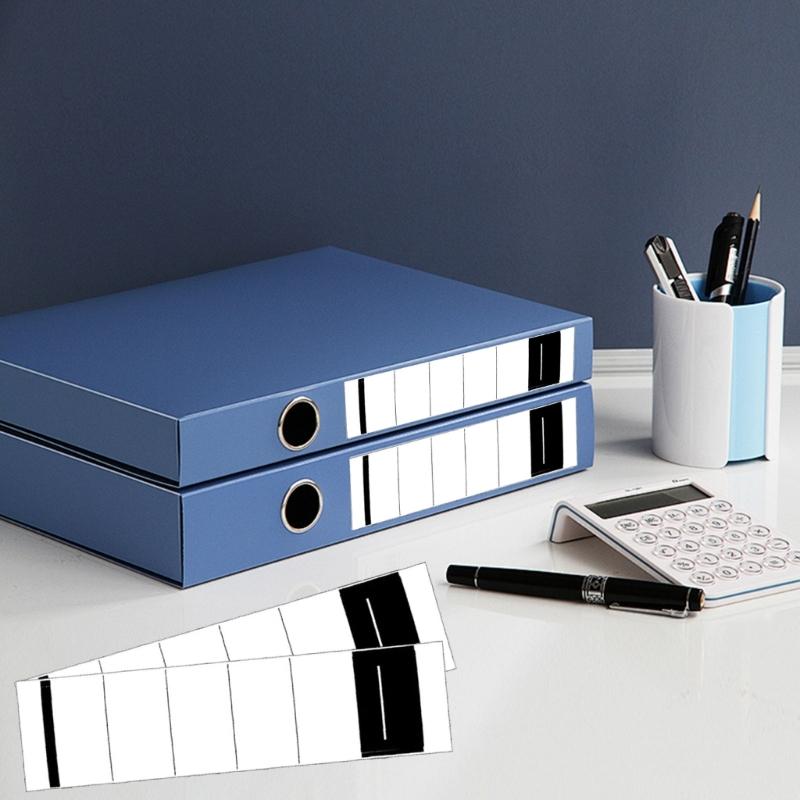 100Pcs Self-Adhesive Slim Folder Spine Sticker Folder Spine Labels Self-Adhesive Folder Labels 5.4x19cm 3.6x19cm