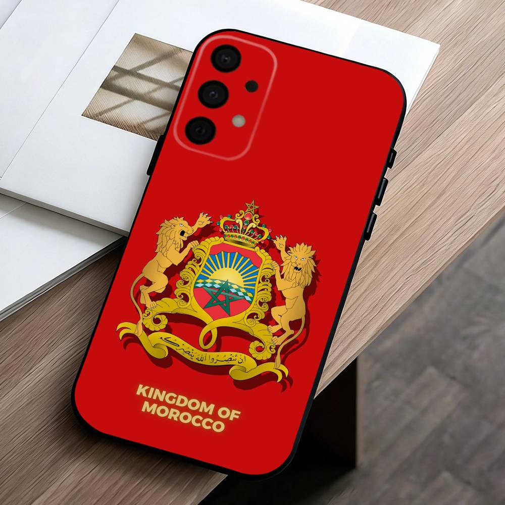 M-Morocco F-Flag Phone Case For Samsung Galaxy A73,A72,A71,A70,A53,A52,A51,Others Soft Black Shell