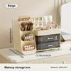 Large Open Makeup Organizer, Multifunctional Cosmetic Storage Box for Lipstick & Skincare,Modern Acrylic Display Tray for Vanity