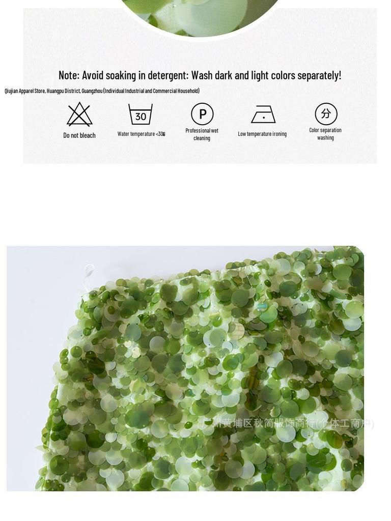 Elegant Blue Sequin High Waist Slimming Short Skirt