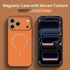 Woven Texture Magnetic Phone Case For For Iphone 17 Pro Max 17Pro 17 For  Shockproof Cover For For Iphone 17 ProMax Case