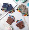 InSomila and Knit and with Mitten Colorful One Size Fits Kids' Baby's Gloves, Half-Finger Fingerless, Covers, 2-Way, (Navy, All)
