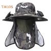 Wide Brim Sun Hat with 2 Solar Fan UV Protection Bucket Hat with Neck Flap And Face Guard 3 Speed Adjustable Fan Hat for Outdoor Fishing Camping