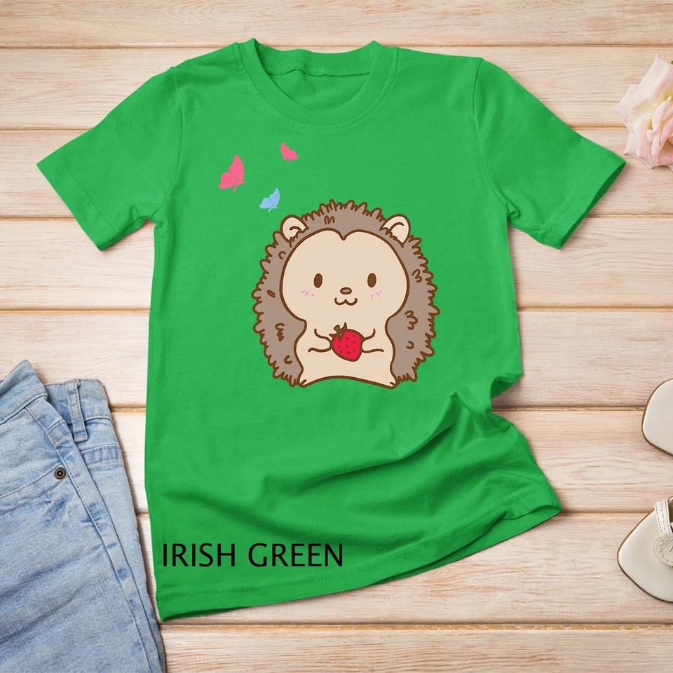 Womens Hedgehog Gift Design Cute Strawberry Hedgehog Unisex T-shirt 4 4XL