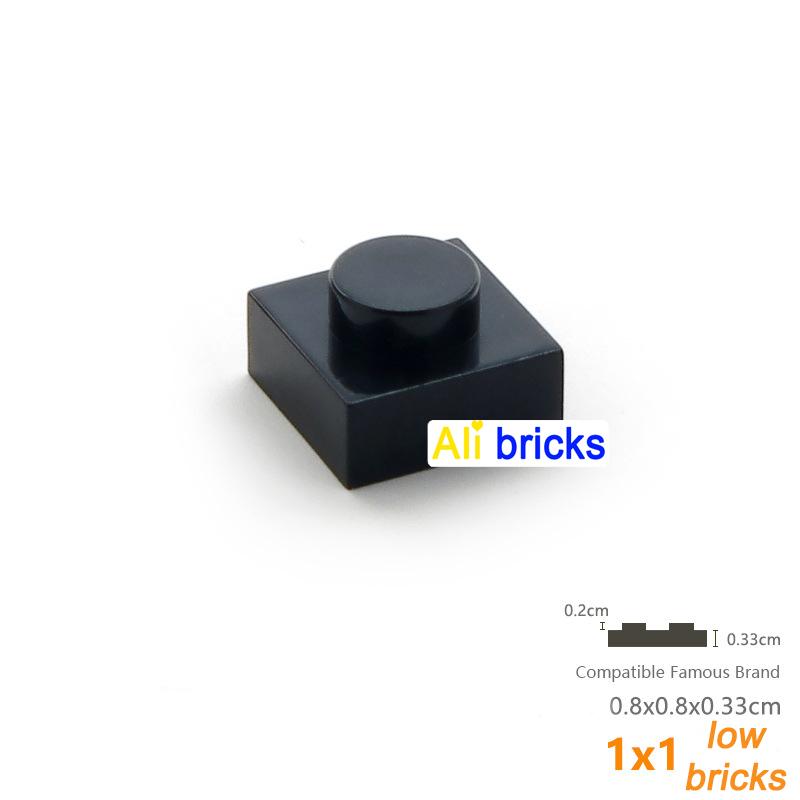 200pcs/lot Bulk Blocks Building Bricks Thin 1x1 Educational Assemblage Construction Toys for Children Size Compatible With 3024