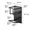 Yamazaki Tower Magnetic Sponge Bottle x x Sponge Floating Model 3768 & Holder, Black, Approx. W7.9 D6.7 H11.5cm, Rack, Storage,