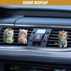 3PCS Cute Cat Car Air Vent Clips, 2D Flat Acrylic Cartoon Kitty Car Air Conditioner Outlet Clip, Auto Interior Decoration Accessories for Most