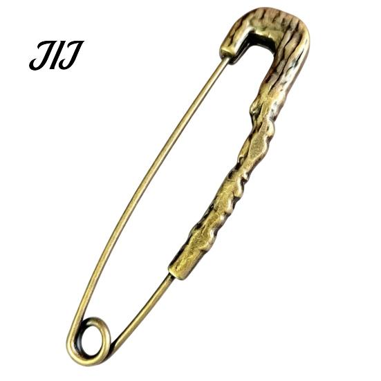 Men Women Brooch Vintage Bronze Safety Pin, Large Feather Bird Leaf Flower Lapel Elegant Pin for Coats, Jackets, Hats, Bags