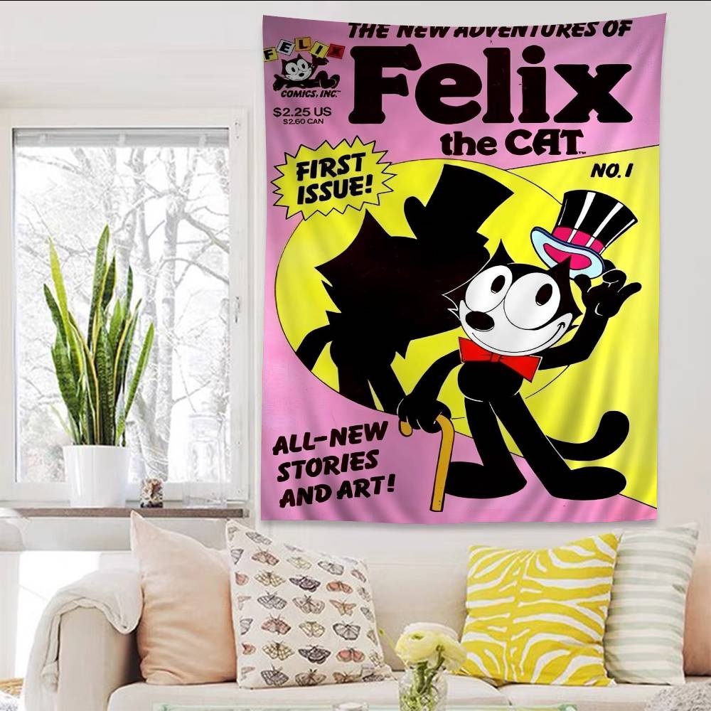 FFelix the Cat Hanging Bohemian Tapestry Bohemian Wall Tapestries Mandala Cheap Hippie Wall Hanging