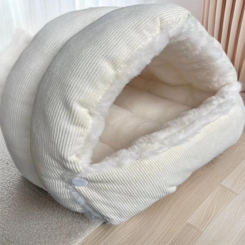 Winter Warm Cat & Dog Bed: Semi-Enclosed, All-Season Pet Nest