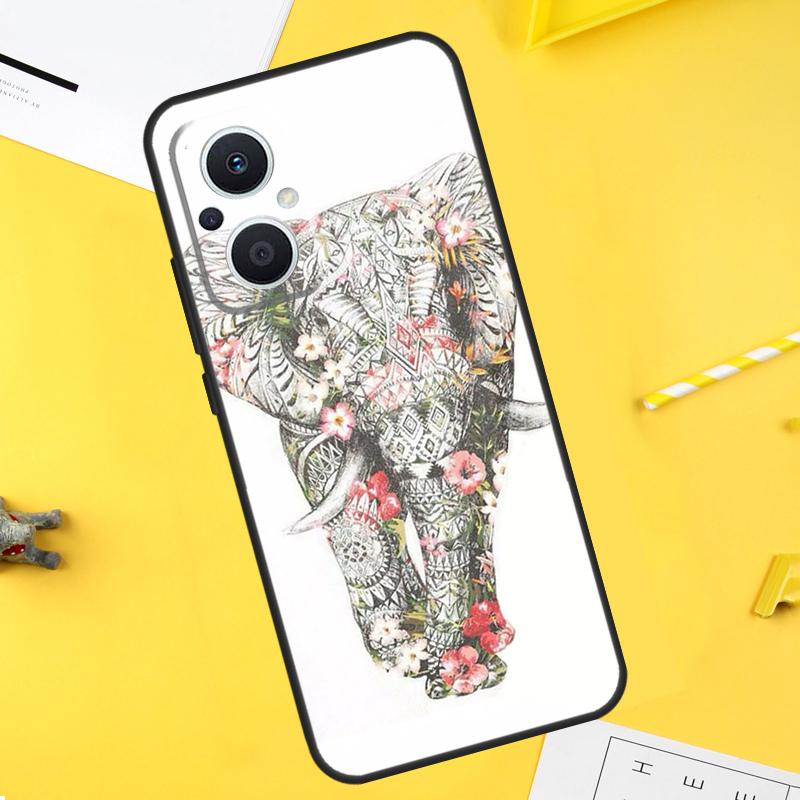 Elephant Mandala Aztec For OPPO Reno 10 11 12 13 14 Pro 7 8 Lite 8T 11F 12F 13F 14F OPPO Find X8 X5 X6 X9 Pro Case