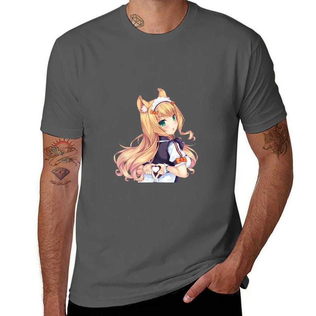 Nekopara - Cute Girl - T-Shirt t shirt for man man t shirt luxury mens graphic t shirts T-Shirt