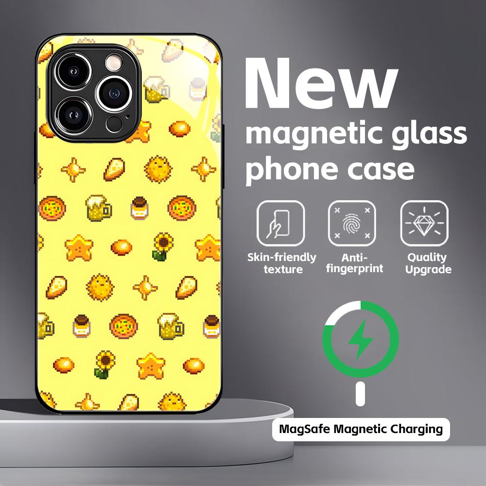 Classic game Stardew Valley Phone Case For iPhone17 16 15 14 13 12 11 X XR XS 8 Plus Mini Pro Max Glass Magnetic Case