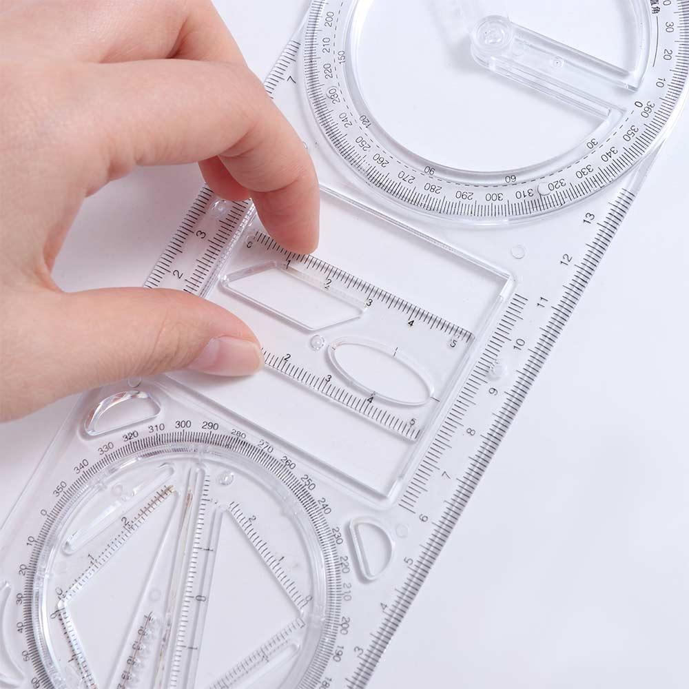 Multifunctional Drawing Ruler Ruler Straight Drawing Template Geometry Ruler  Children Student