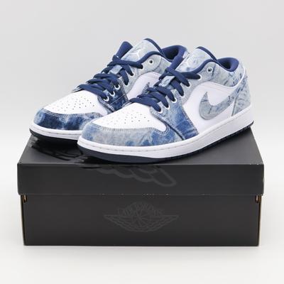 CZ8455-100 Nike Air 1 Low Washed Denim Midnight Navy White Blue (Men's)
