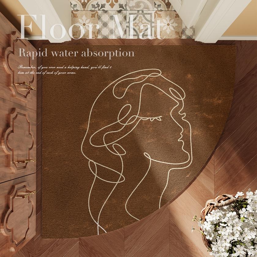 

VIKAMA Summer Cream style Front Door Mats Non-slip Kitchen Mats Absorbent Shower Rugs Bedroom carpet Diatomite Mud Washable 40X60CM(1.3X2FT