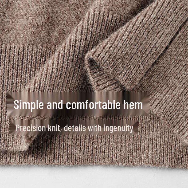 SHANSHAN Men's Merino Wool Cashmere Silk Blend Polo Sweater