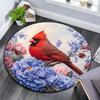 Cardinal Bird Round Area Rug,Carpet Rug for Living Room Bedroom Sofa Playroom Decor,Non-slip Floor Mat