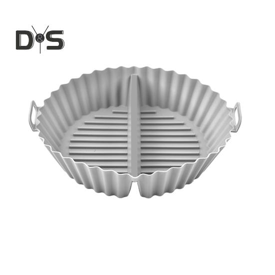 

Силиконовый противень для выпечки с отделениями, антипригарный противень с двойной ручкой, не содержащий бисфенол-А, термостойкий кухонный аксессуар для выпечки хлебобулочных изделий серый