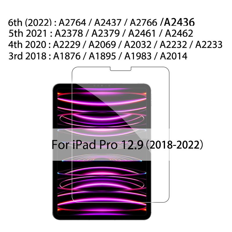 For Ipad 10.2 9 9th 8 6th Mini 6 8.3 2021 5 4 Tempered Glass Screen Protector On Ipad Air 4 2020 3 2 1 Pro 11 12.9 10.5 9.7 Film