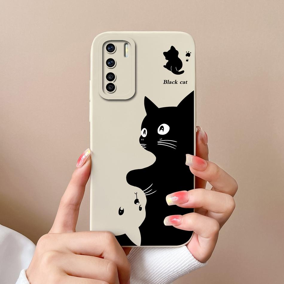 For Oppo F15 F17 Pro Phone Case Coconut Tree Soft Smooth Liquid Silicone Bumper For Oppo F 15 F 17 Camera Protection Back Cover