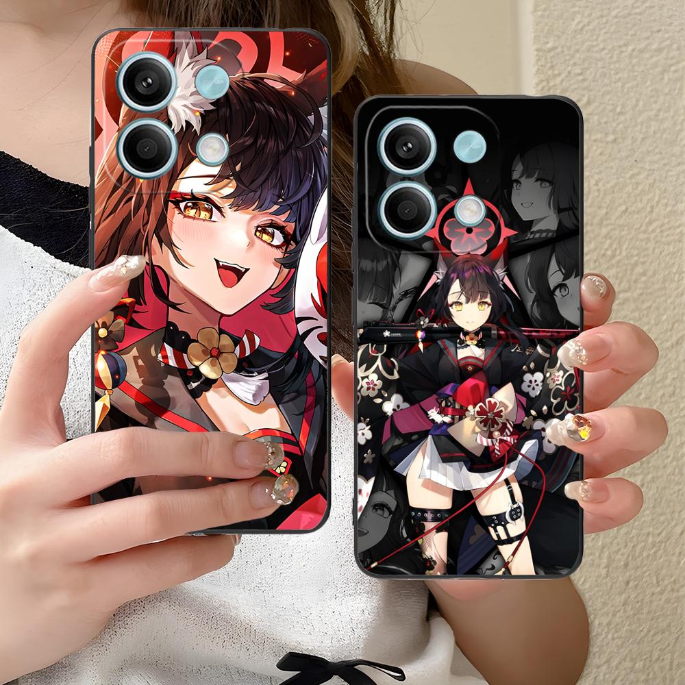 Blue Archive Kosaka Wakamo Phone Case for Xiaomi Redmi Note 14 13 12 11 S Pro Plus 4G 5G Colorful Printing Cover Cover Pretty