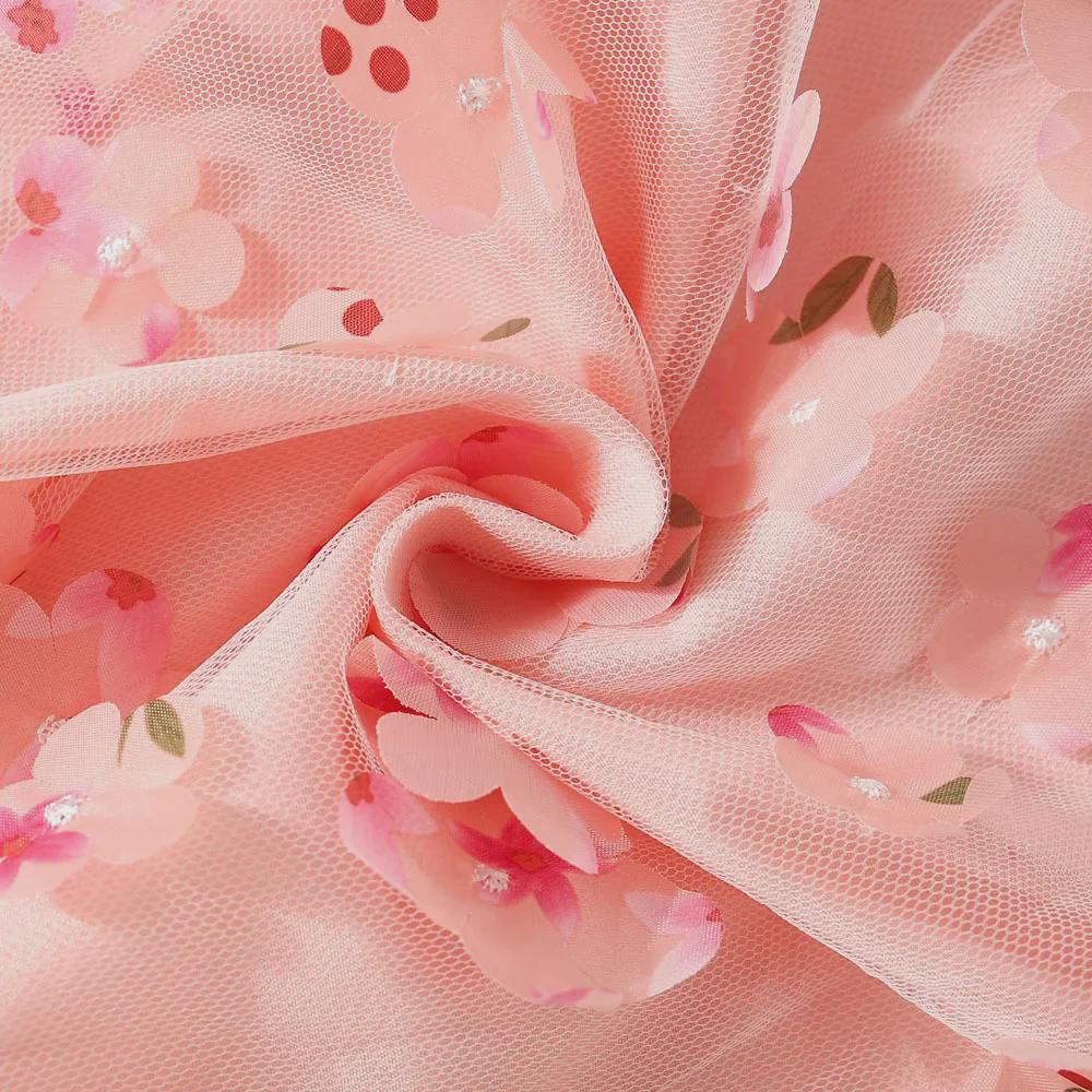 Girls' Summer Petal Princess Halter Dress