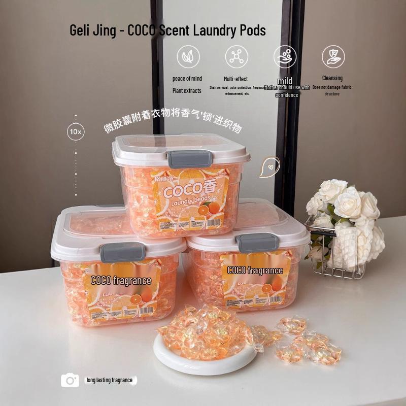 GeliJing 5D COCO Çamaşır Kapsülleri - Büyük Kapasiteli, Leke Çıkarıcı Konsantre Deterjan.