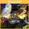 Solar Powered Owl Led Light With Motion Sensor For Outdoor Landscape Illumination