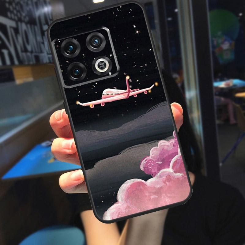 Black White Moon Space Astronaut Funda For OnePlus 10T 8T 9RT 12 13 13R 11 9 10 Pro OnePlus Nord 4 CE 2 3 Lite N20 N30 Case