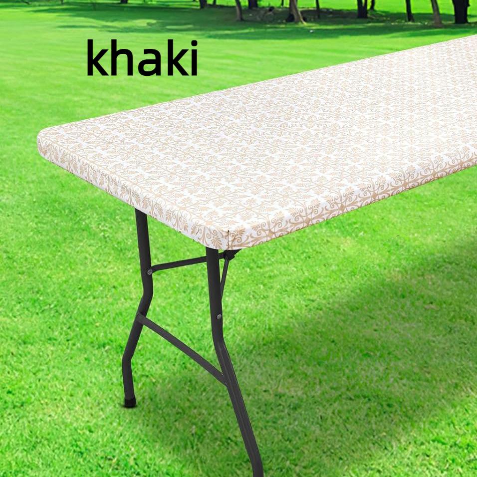

Моющаяся скатерть для улицы 4/6/8 футов с эластичными краями - идеально подходит для кемпинга, пикников и садовых вечеринок - прочный полиэстер 6FT（30*72）