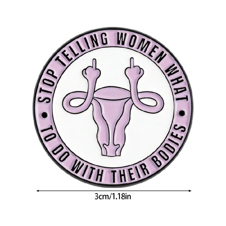 Trendy Women Empowerment Badge Unique Uterus Shaped Pin Trendy Uterus Badge Accessory For Bags And Apparel