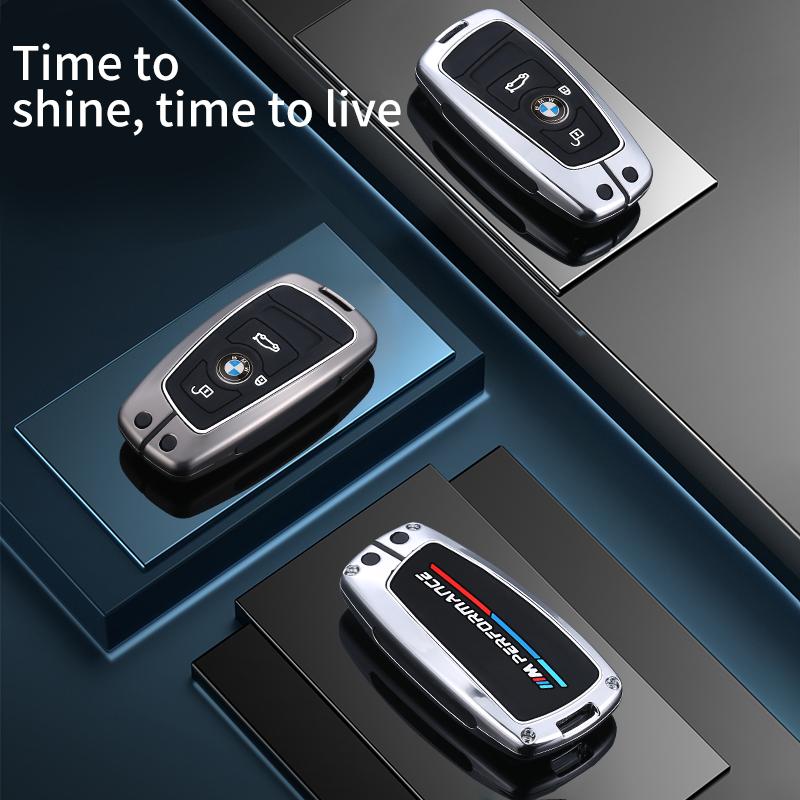 Metal Car Key Case Cover for BMW 520 F10 F30 F18 118i 320i 1 3 5 7 Series X3 F25 X4 M3 M5 Keychain Bag Shell Accessories Holder