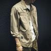 Veste de travail décontractée Printemps Automne Homme Lâche Tendance Marque Coton Revers Veste Tendance Automne