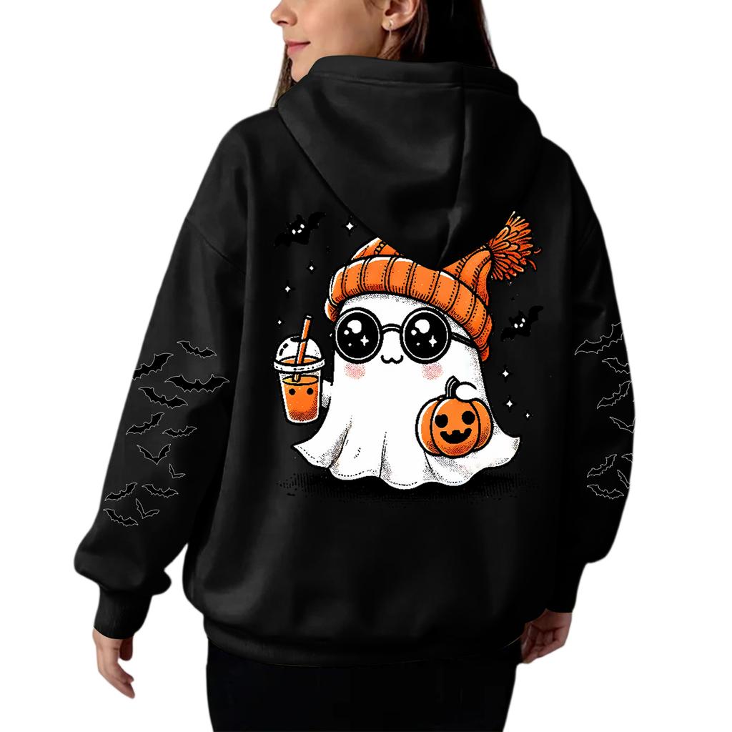Women's Hooded Gradient Printed Long Sleeved Sweatshirt Loose Women's Sweatshirt Sweatshirt