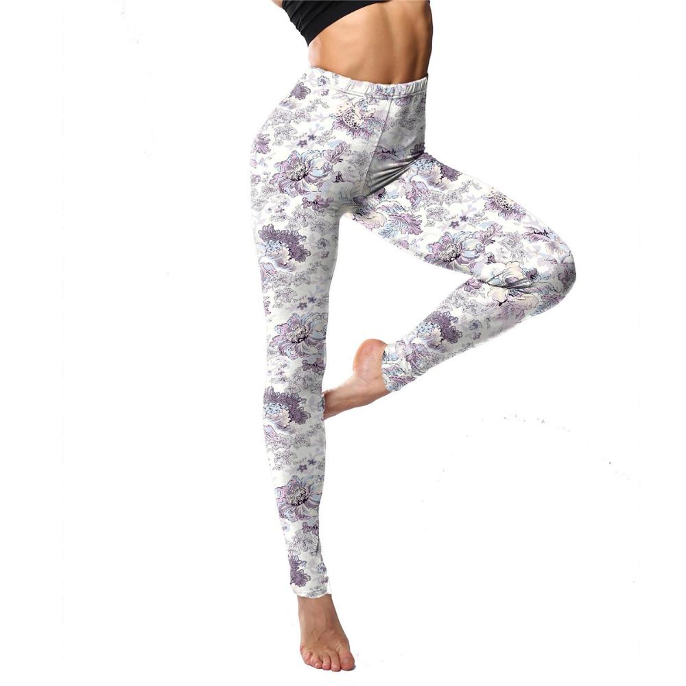 Floral Leggings High Waist Paisley Printed Legging For Women Highly Stretchable Fitness Tights Yoga Pants Workout Sportswear