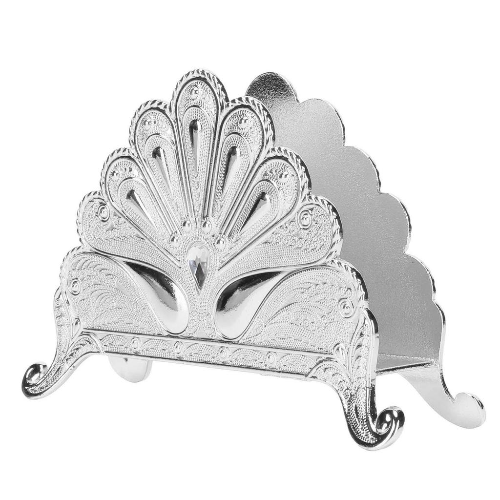 Napkin Holder Classical Metal Peacock Embossed European Style Table Tissue Holder Tabletop