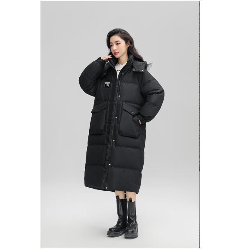 Yaya Women's Long Hooded Down Jacket