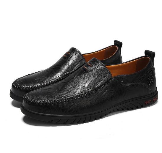 

Genuine Leather Men Shoes Large Size Leather Handmade Super Soft Light Men S Loafers Shoes M956 47