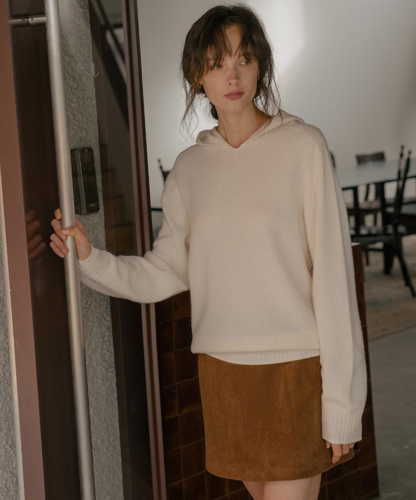TILL I DIE Wholegarment Wool Hood Knit [Tifa06Sw04]_Charcoal