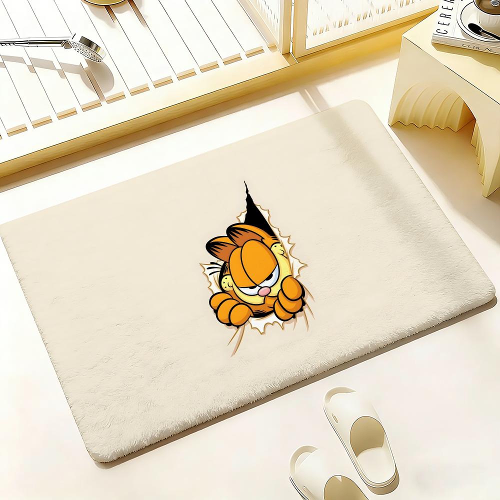 KWaii Anime G-Garfield Floor Mat Bedroom Living Room Flannel Door Mat Non-Slip Home Decor