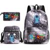 Interstellar Baby Stitch Three-Piece School Bag Cartoon Peripheral Printed Polyester Backpack Student School Bag Leisure Bag