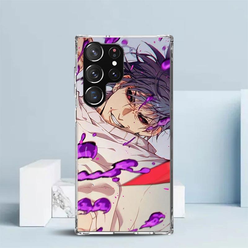 Kaisen J-Jujutsu Fushiguro Toji Phone Case For Samsung Galaxy S24 S25 Edge S26 Ultra S22 S23 Plus S21 + S20 FE Soft TPU Back Cov