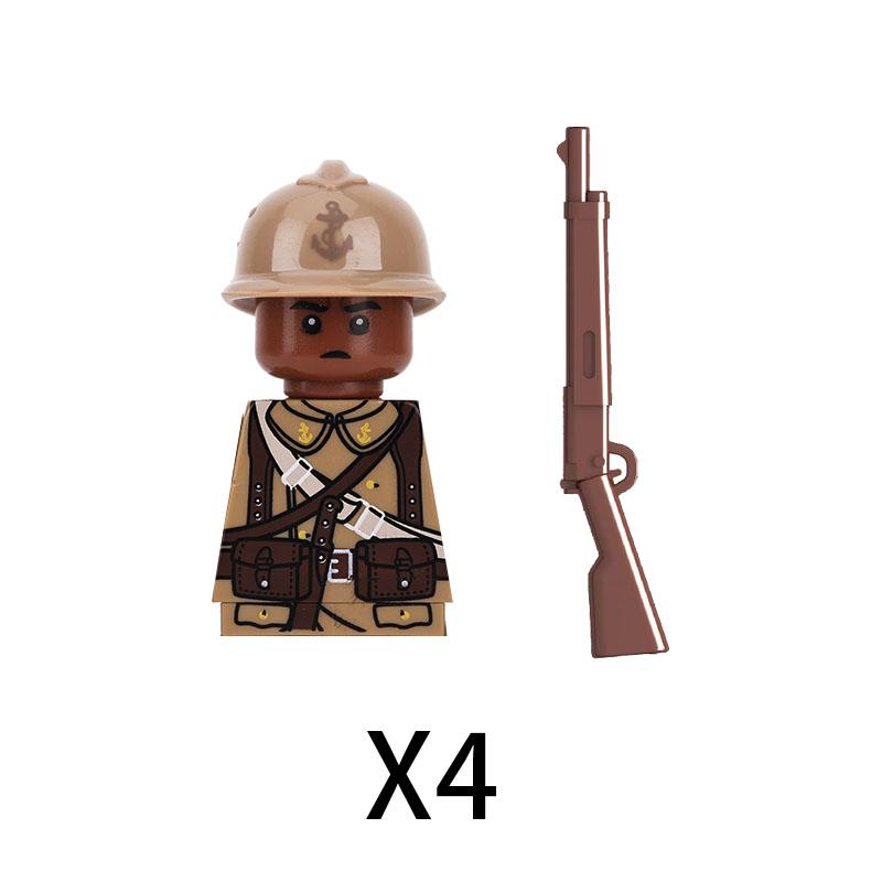 Military Soldier Figure Building Blocks British US French Army Weapons 101 Airborne Division Officer Infantry M1 Toys Gifts D126