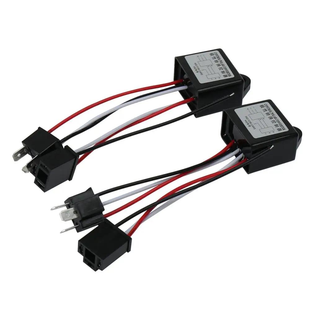 

HID Light Negative Converter Polar Negative Switch Harness Adaptor Reversed Polarity 2 Pcs for H4 Plug for Toyota Suzuki Jimny 2 Pcs