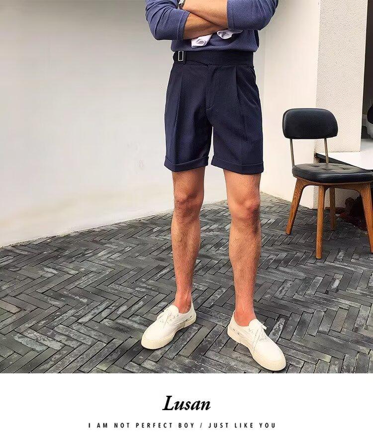 

Летние шорты Naples High-End Italian с пряжкой Paris XL синий