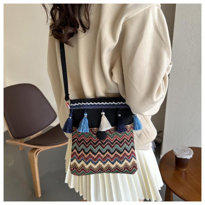 Dámská kabelka přes rameno v etnickém stylu, módní dámská crossbody kabelka